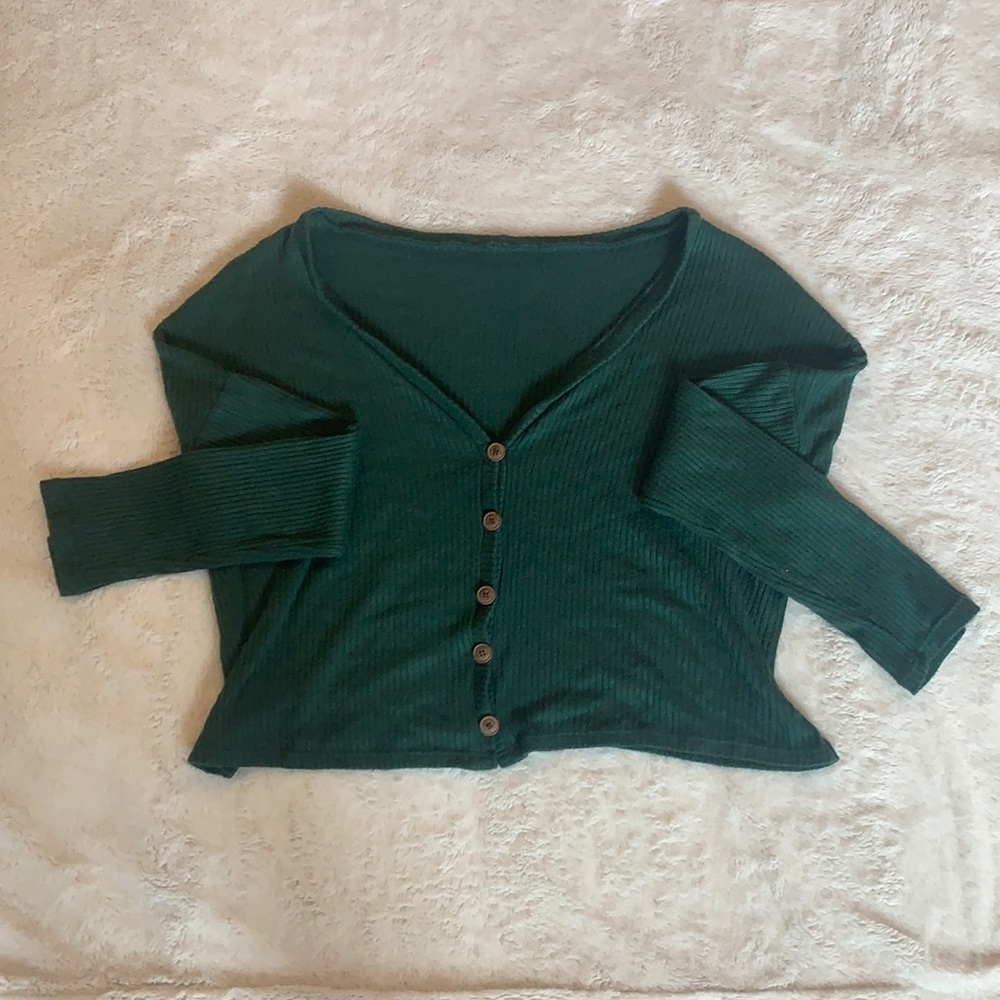 Button down Crop Sweater
